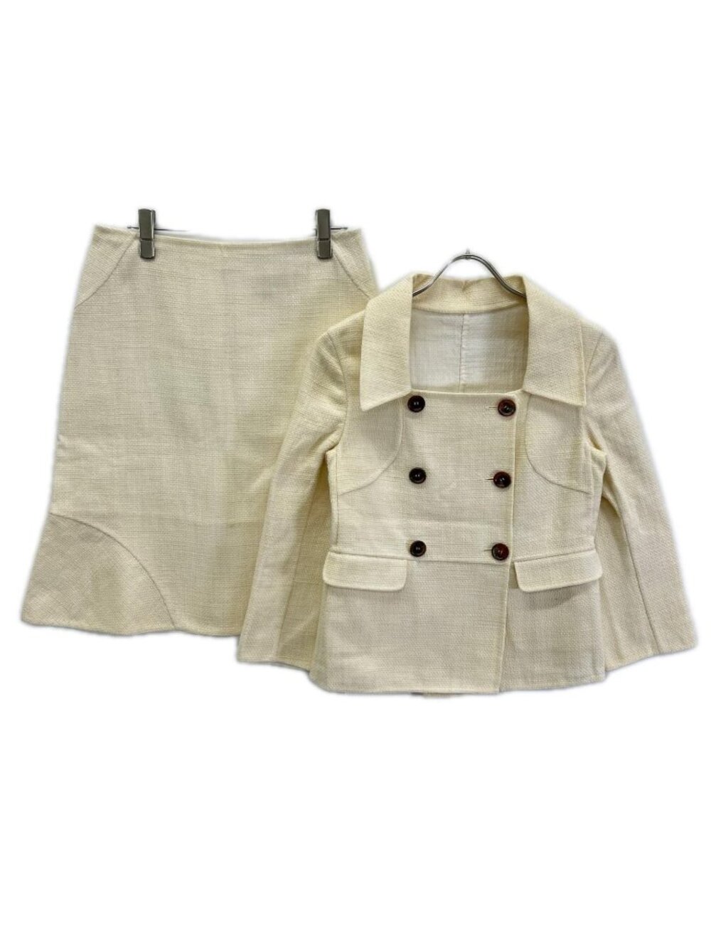 Celine Double Jacket Set Skirt Suit 36